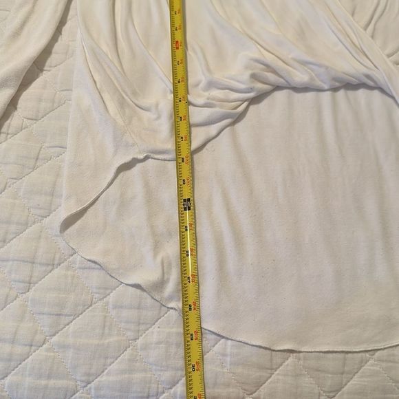 UO Silence + Noise White Womens Wrap Cross Front Tunic Long Sleeve Top Size M - Picture 9 of 10